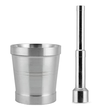 Kitchen Khalbatta Okhli Masher | Aluminium Mortar and Pestle Set | Heavy Duty Khal Batta Imam Dasta | Traditional Okhli Musal Khallad | Spice Grinder & Masher for Kitchen Herbs Masala & Ayurvedic Use