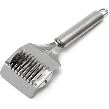Stainless Steel Pasta Noodle Cutter – High Grade Stainless Steel Spaghetti Maker, Noodle Lattice Roller, Dough Cutter Mincer, Kitchen Cooking Tools for Homemade Pasta, Fresh Noodles, Easy & Durable