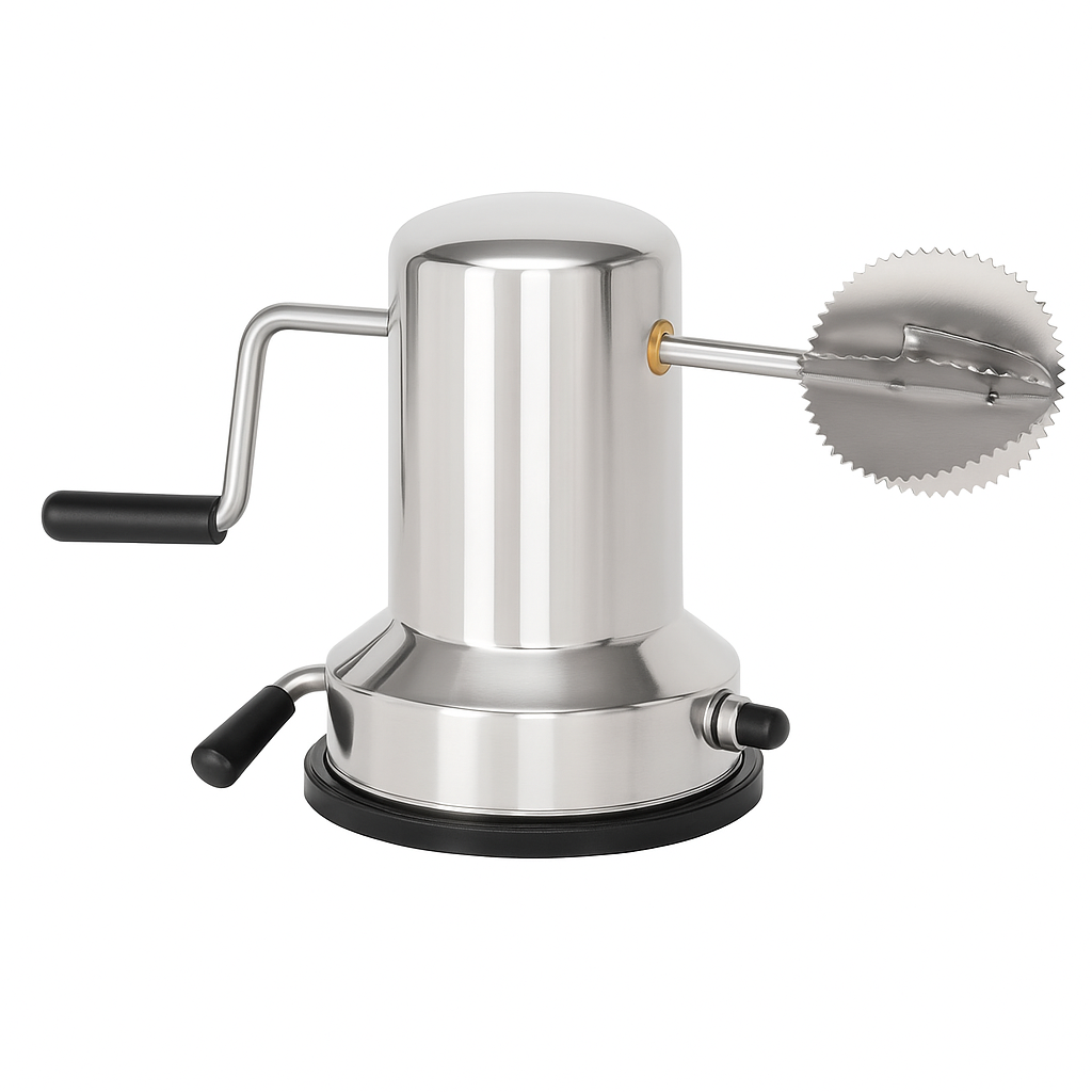 Steel Coconut Scraper for Kitchen with Rotatable Handle