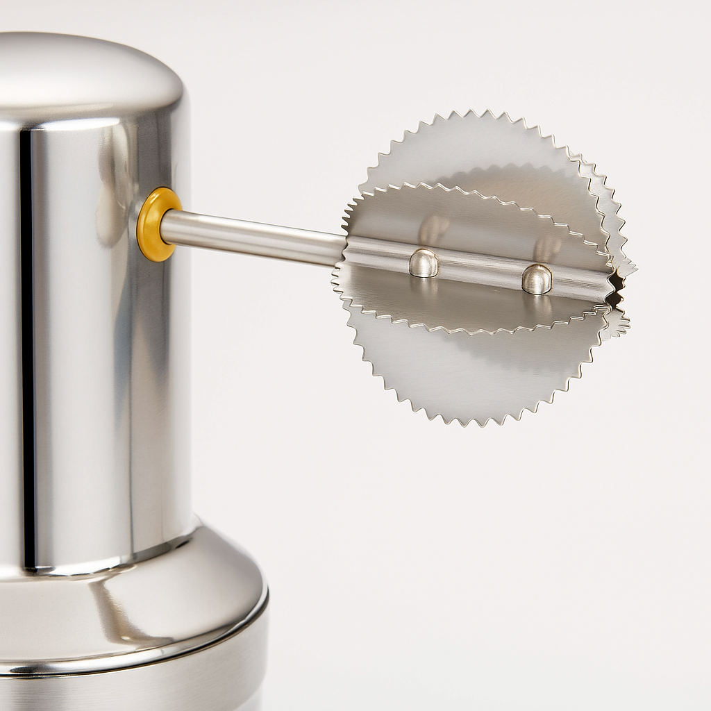 Steel Coconut Scraper for Kitchen with Rotatable Handle