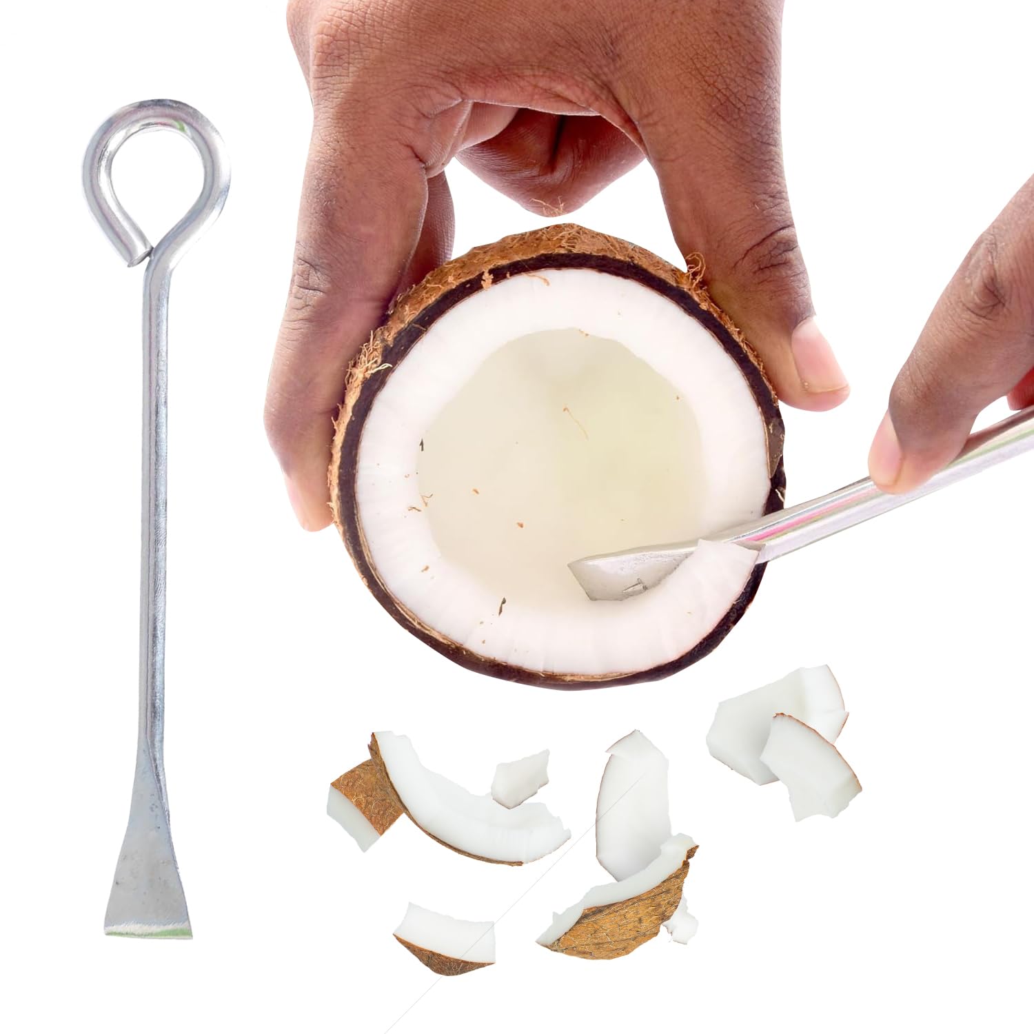Stainless Steel Coconut Slicer Cutter Tool for Kitchen (Pack of 2)