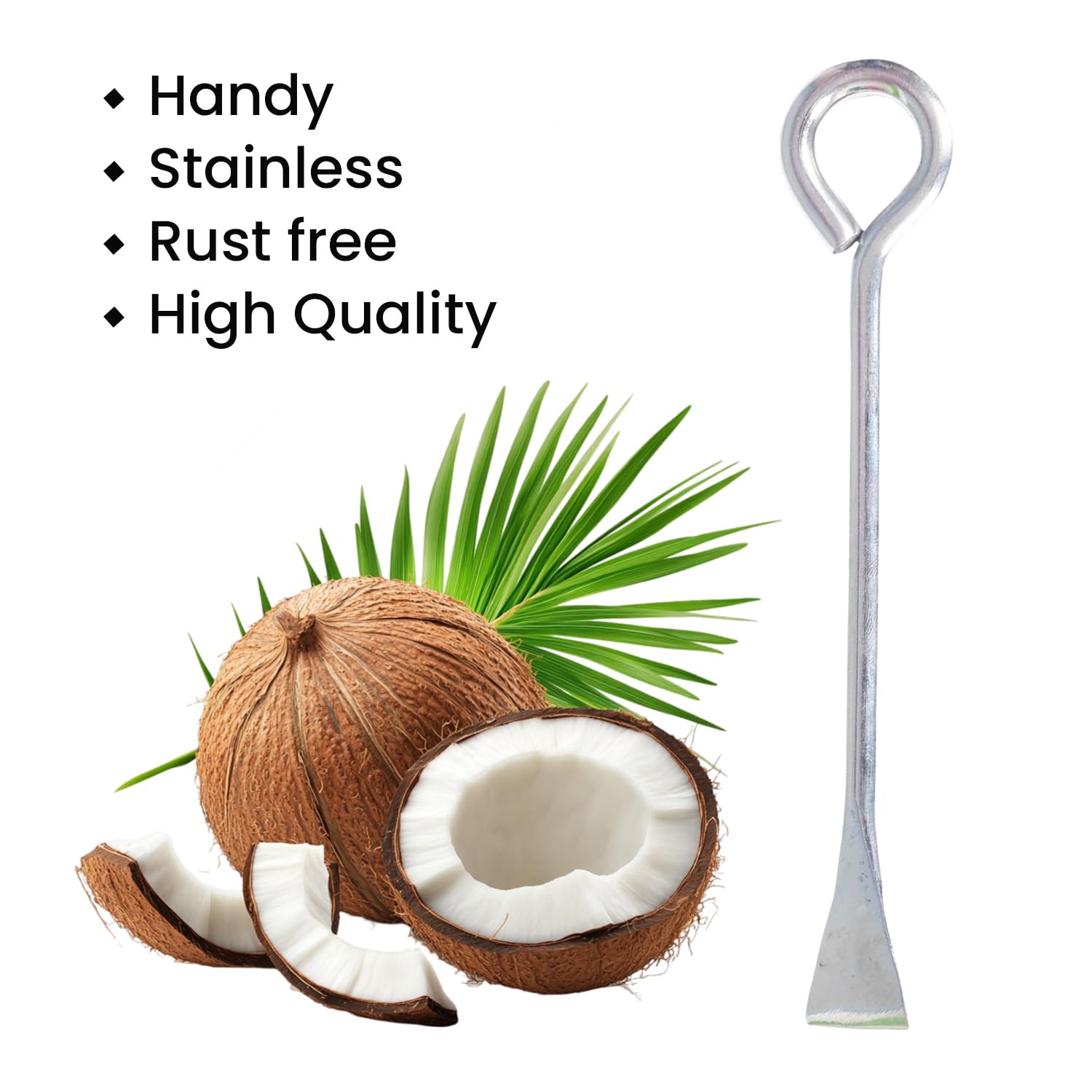 Stainless Steel Coconut Slicer Cutter Tool for Kitchen (Pack of 1)