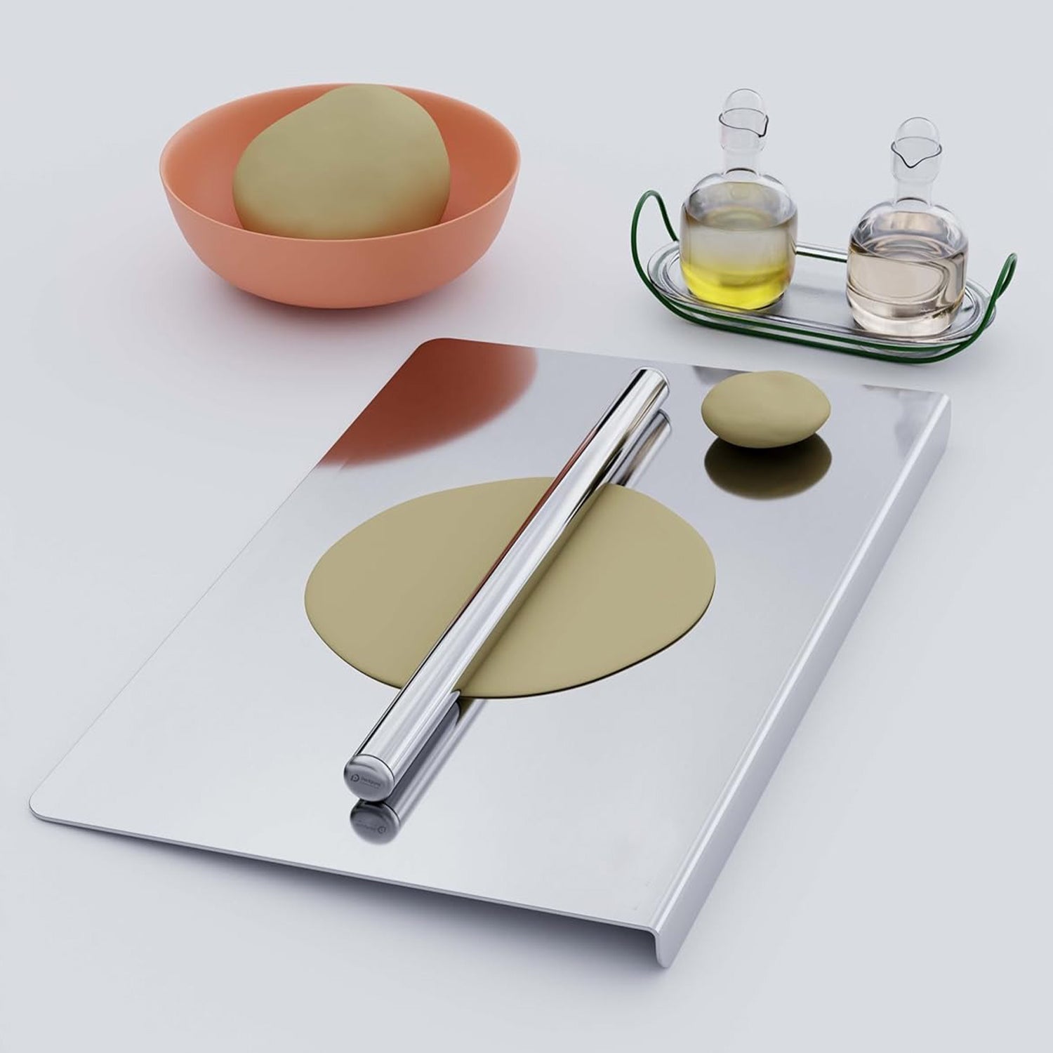 Large Countertop Stainless Steel Chopping Board for Kitchen,Fruit and Vegetable Cutting & Chopping Board (Pack of 1)