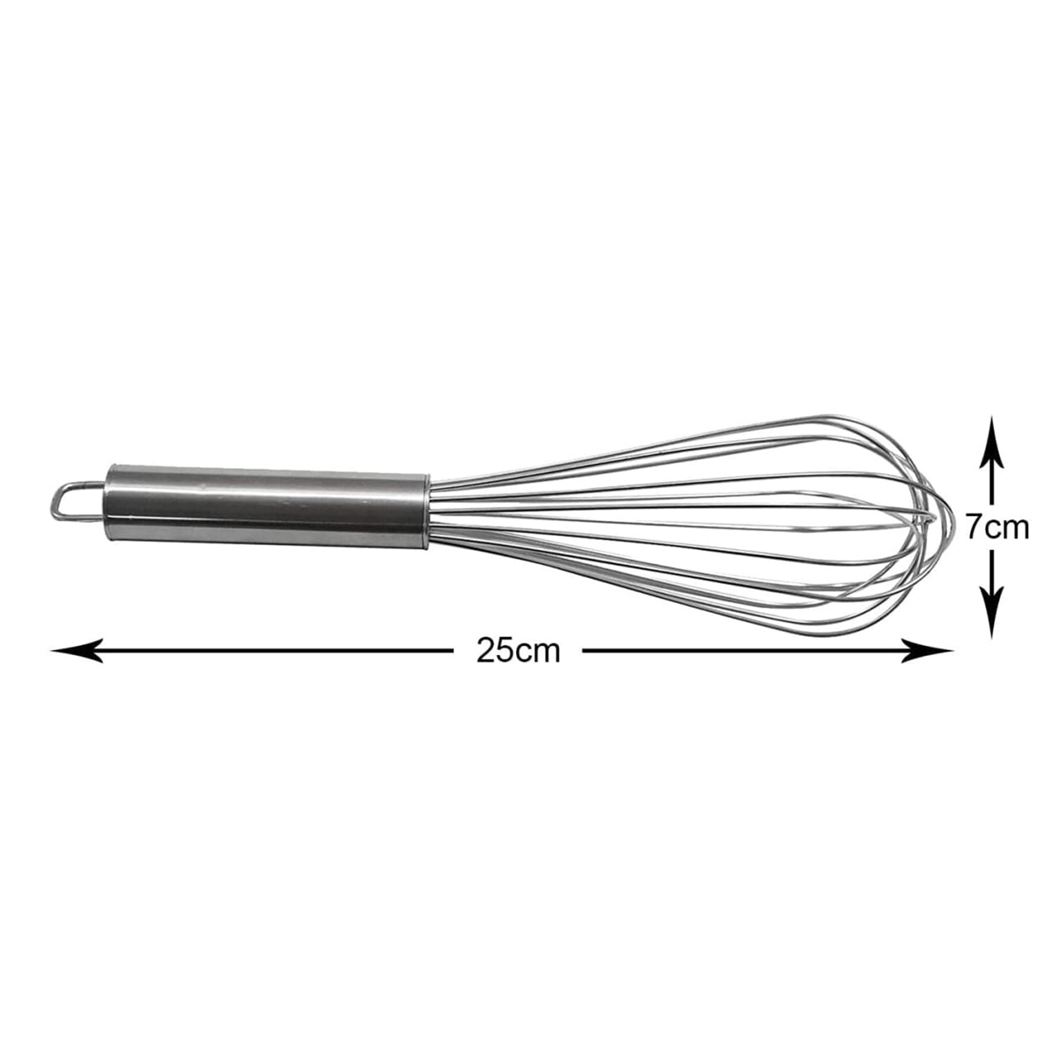 Stainless Steel Hand Whisk 11 Inch Wire Blender for Cooking, Mixing, Beating, Whisking, Stirring | Heavy Duty Kitchen Utensil for Eggs, Cream, Batter, Milk Frother, Baking & Cooking Tools (Silver, CHW1)
