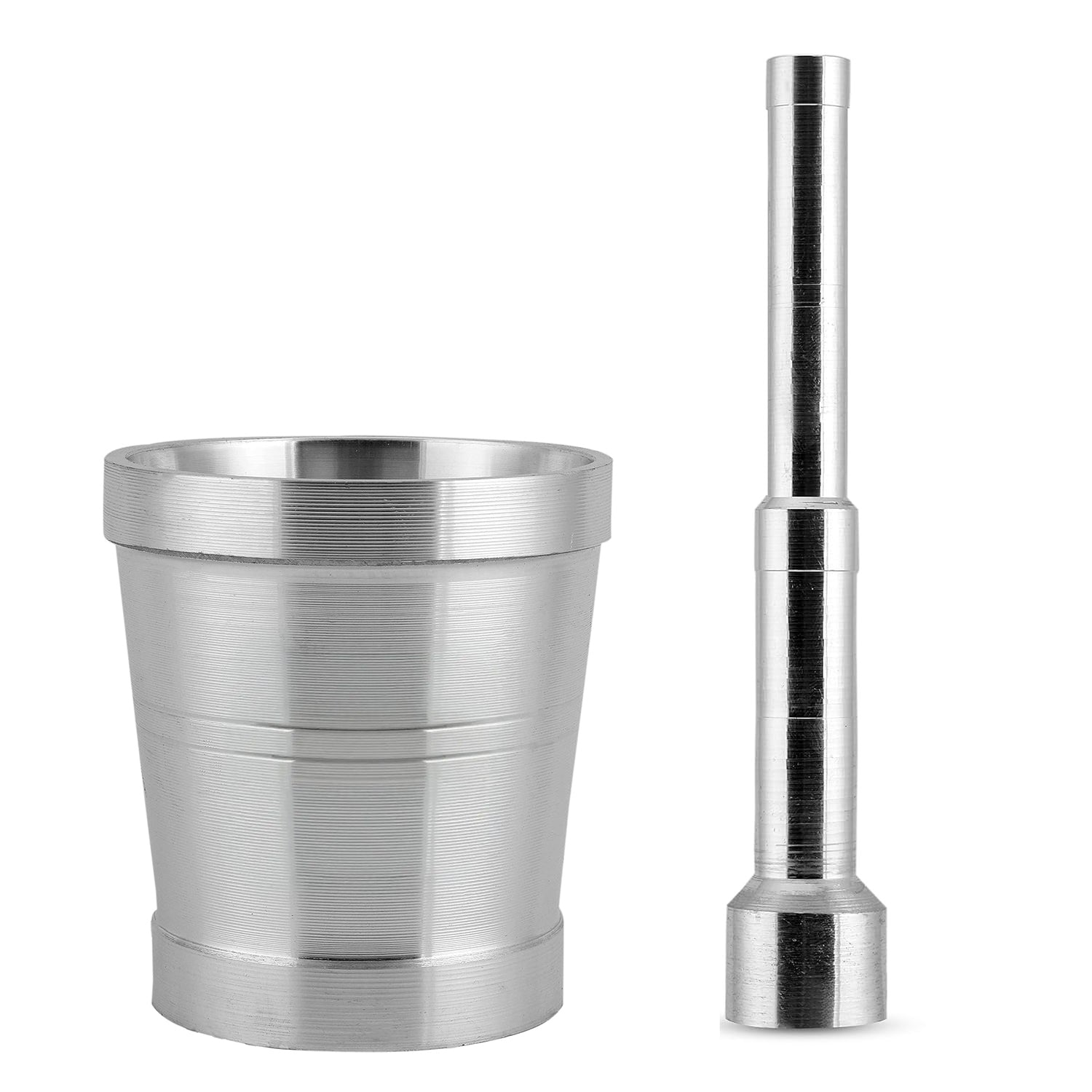 Kitchen Khalbatta Okhli Masher | Aluminium Mortar and Pestle Set | Heavy Duty Khal Batta Imam Dasta | Traditional Okhli Musal Khallad | Spice Grinder & Masher for Kitchen Herbs Masala & Ayurvedic Use