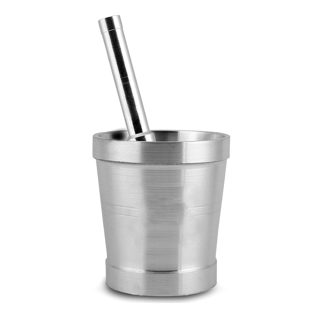 Kitchen Khalbatta Okhli Masher | Aluminium Mortar and Pestle Set | Heavy Duty Khal Batta Imam Dasta | Traditional Okhli Musal Khallad | Spice Grinder & Masher for Kitchen Herbs Masala & Ayurvedic Use