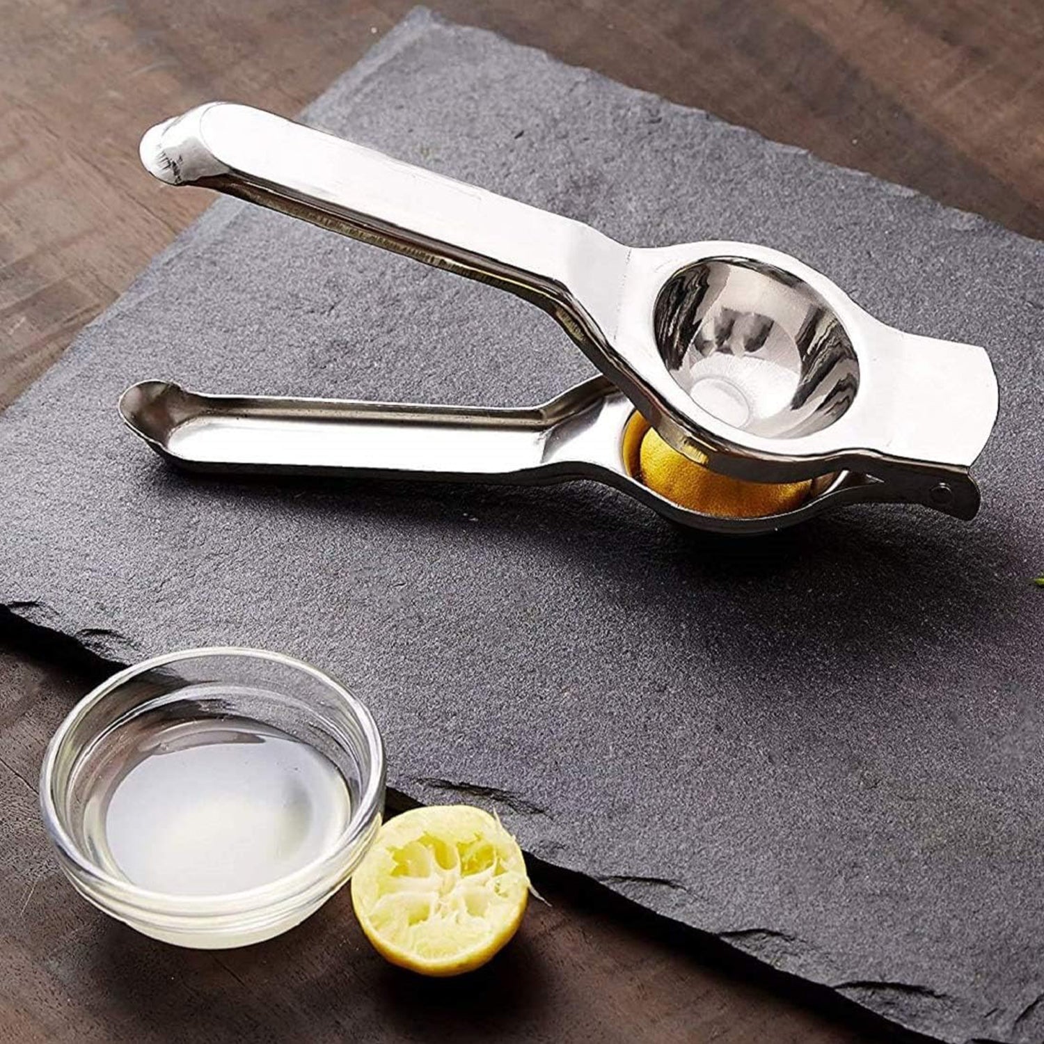 Lemon Squeezer with Bottle Opener | Stainless Steel Lemon Juicer for Kitchen & Bar | Food Grade, Rust Resistant & Durable | Manual Hand Press Citrus Juicer Tool | Easy to Use & Clean | Compact Design (Silver, Set of 1)