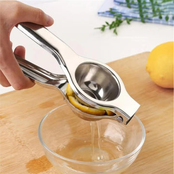 Lemon Squeezer with Bottle Opener | Stainless Steel Lemon Juicer for Kitchen & Bar | Food Grade, Rust Resistant & Durable | Manual Hand Press Citrus Juicer Tool | Easy to Use & Clean | Compact Design (Silver, Set of 1)