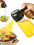 Glass Oil Sprayer & Dispenser Bottle 500ml | 2-in-1 Oil Dispenser for Kitchen Cooking | Olive Oil, Vinegar, Sauce & Dressing Spray Bottle | Leakproof, Refillable, Transparent Oil Container (Black)