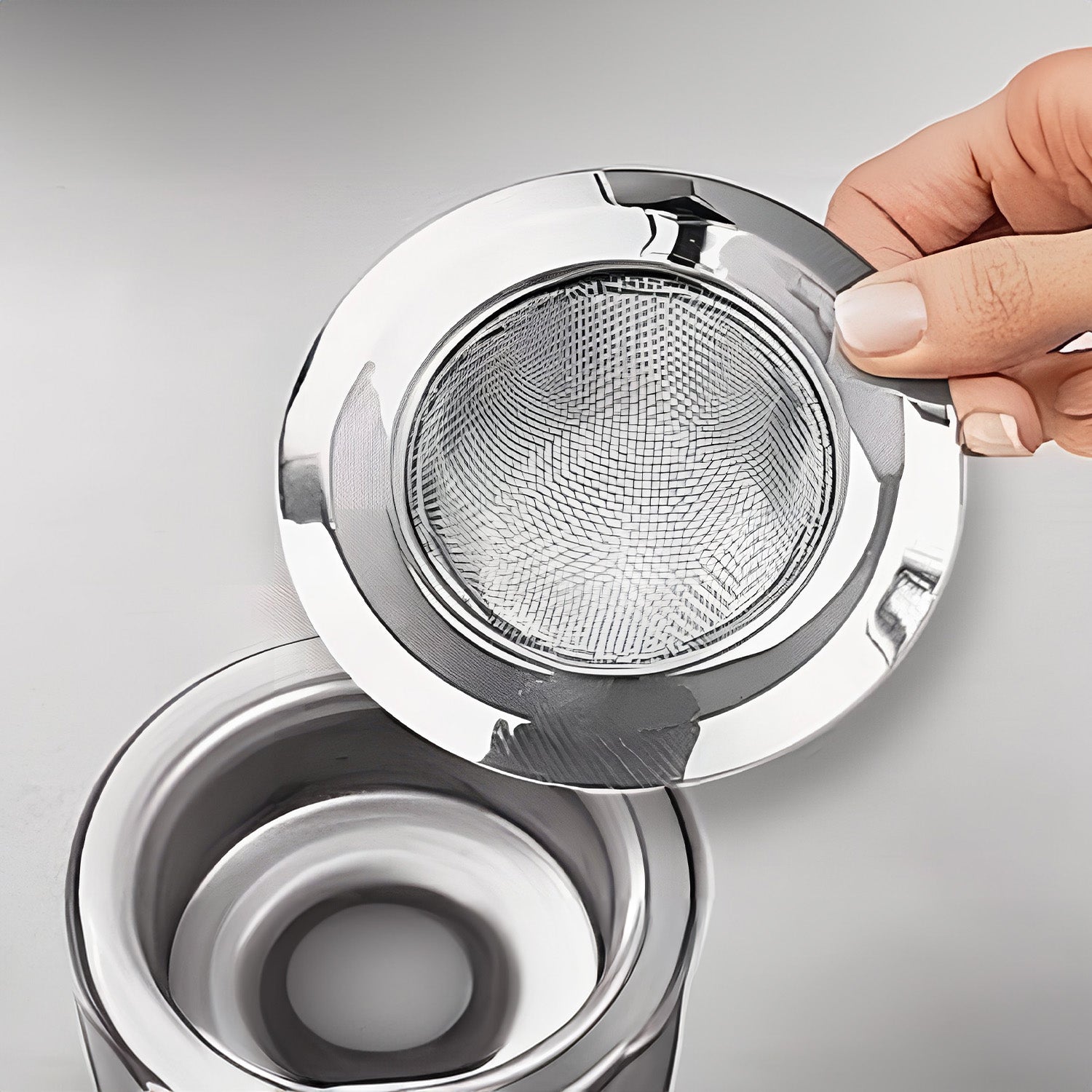 Stainless Steel Sink Strainer Basket | Kitchen Drain Filter Stopper Drainer Jali | Anti-Clog Mesh | Easy Clean | Durable Rustproof | Universal Fit 10x10 mm | Home & Kitchen Essentials | Water Drain Guard