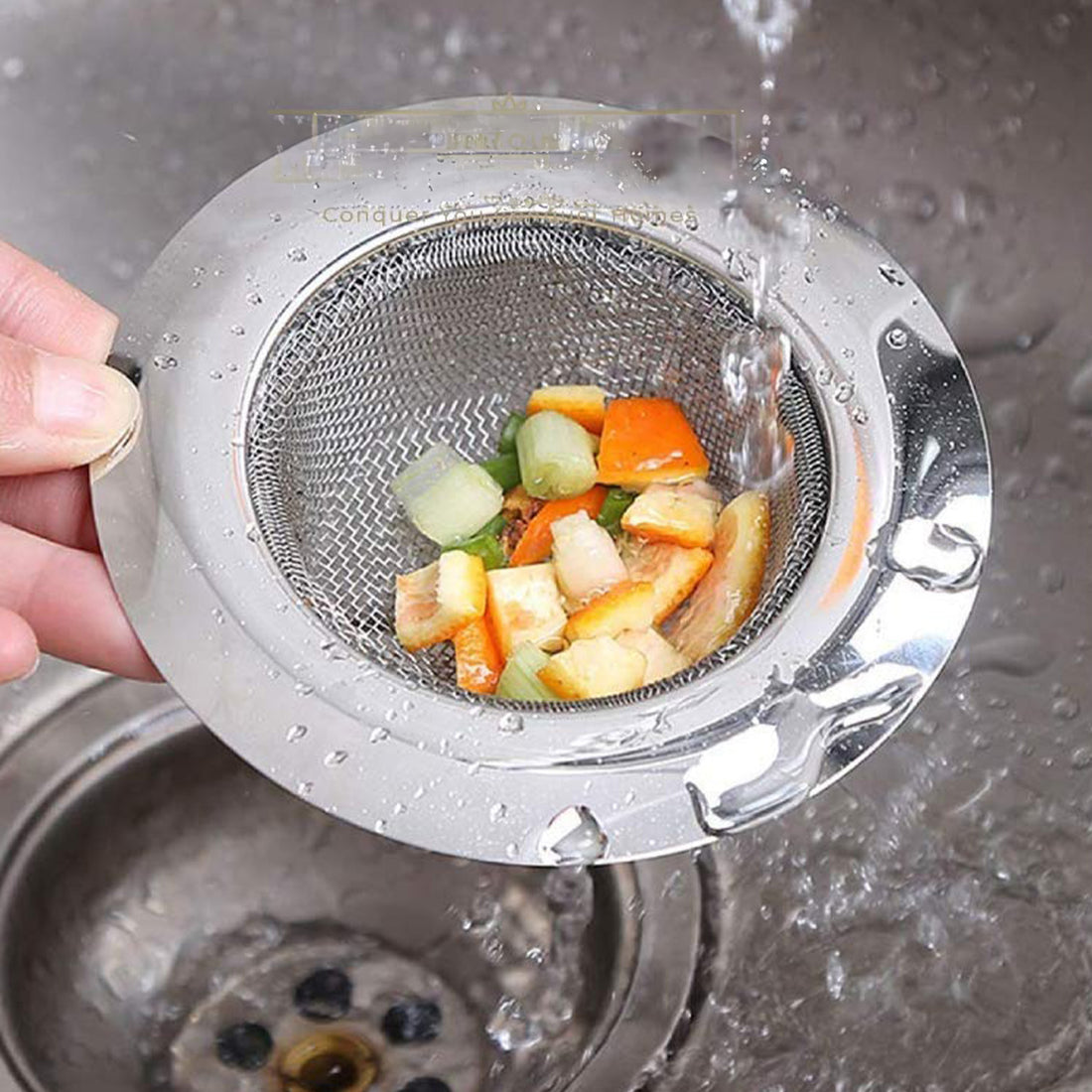 Stainless Steel Sink Strainer Basket | Kitchen Drain Filter Stopper Drainer Jali | Anti-Clog Mesh | Easy Clean | Durable Rustproof | Universal Fit 10x10 mm | Home & Kitchen Essentials | Water Drain Guard