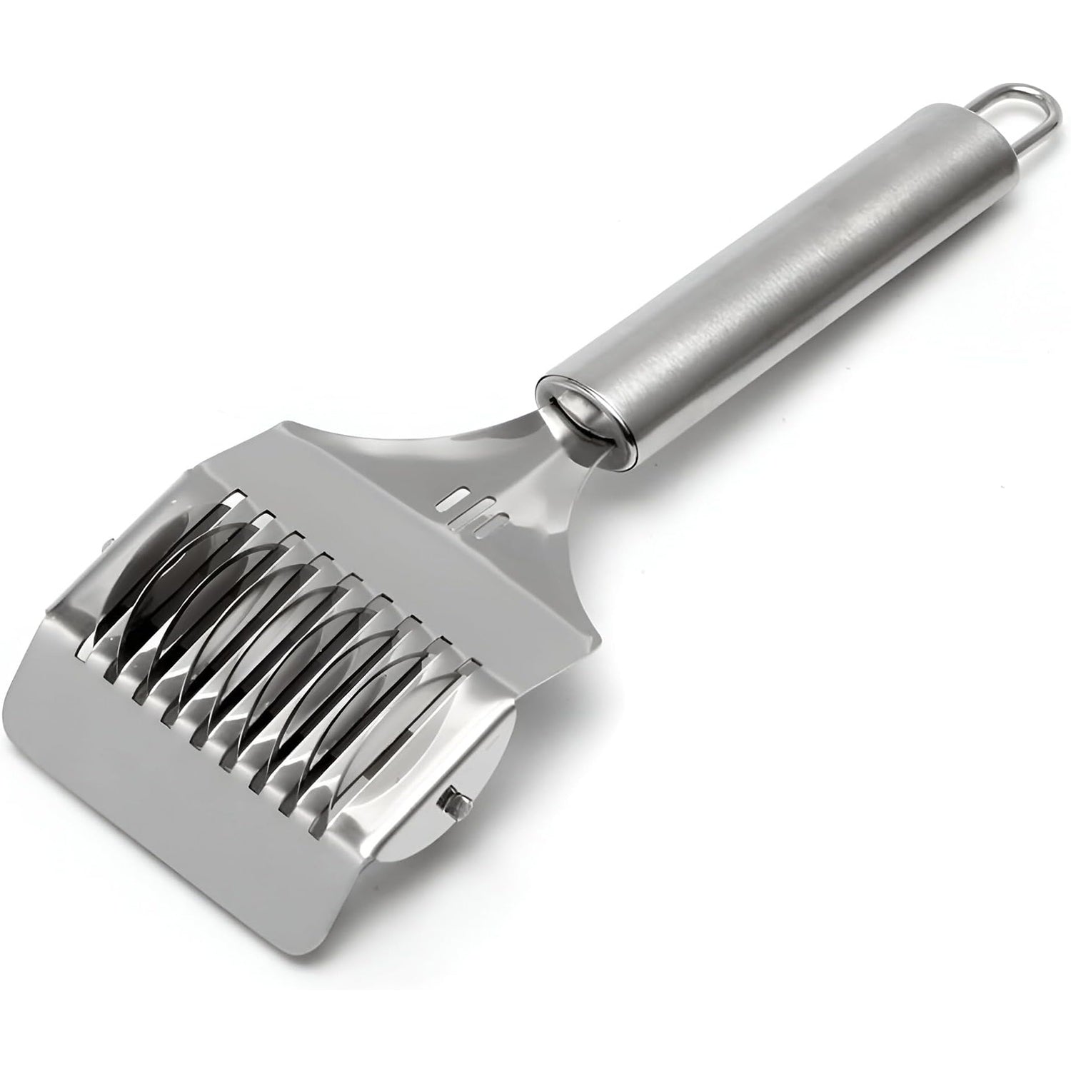Stainless Steel Pasta Noodle Cutter – High Grade Stainless Steel Spaghetti Maker, Noodle Lattice Roller, Dough Cutter Mincer, Kitchen Cooking Tools for Homemade Pasta, Fresh Noodles, Easy & Durable